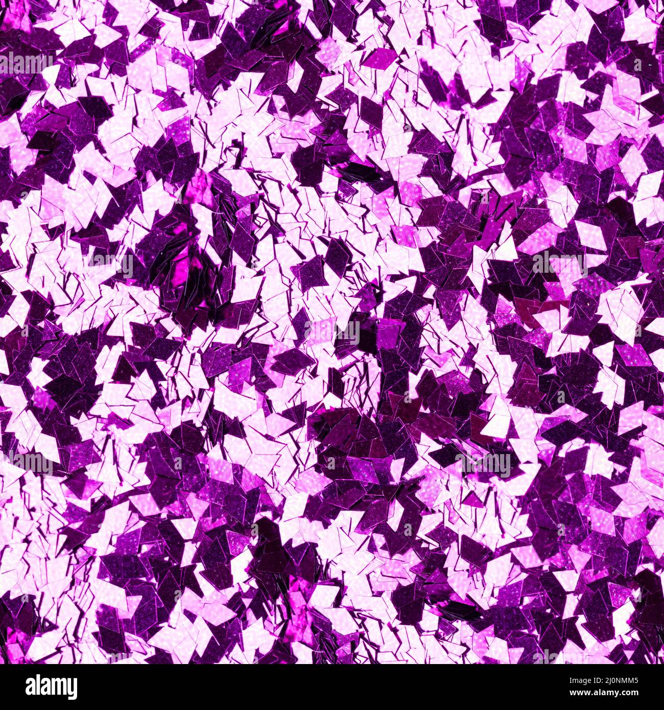 Viola, violette glitterate, confetti scintillanti per progetti d'arte. Foto Stock