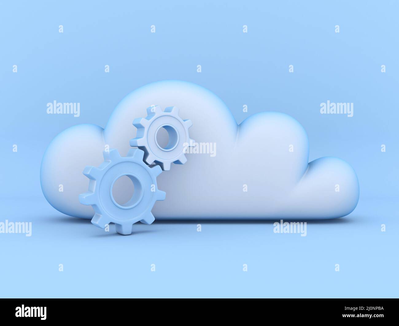 Concetto cloud di salvataggio della configurazione 3D Foto Stock