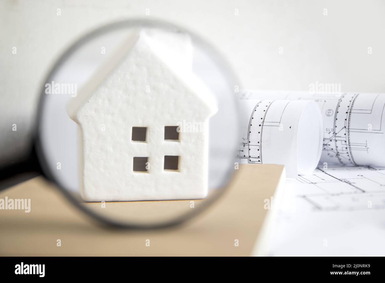 Lente di ingrandimento della casa giocattolo. Alta qualità e risoluzione bellissimo concetto di foto Foto Stock