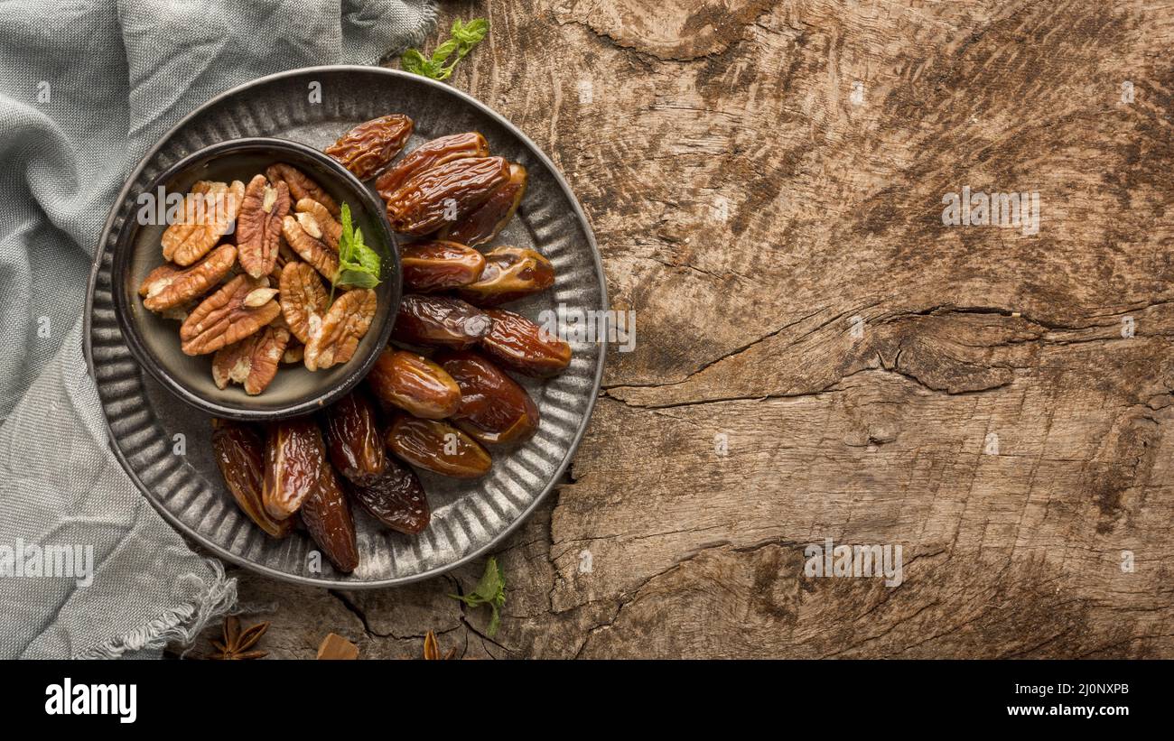 Vista accordo date NUTS . Alta qualità e risoluzione bellissimo concetto di foto Foto Stock