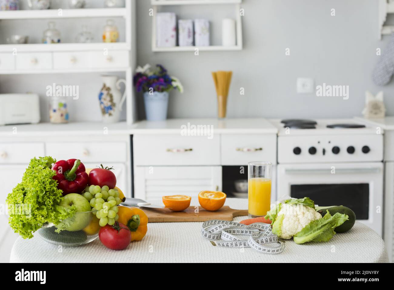 Ancora tabella di vita con cibo sano. Alta qualità e risoluzione bellissimo concetto di foto Foto Stock