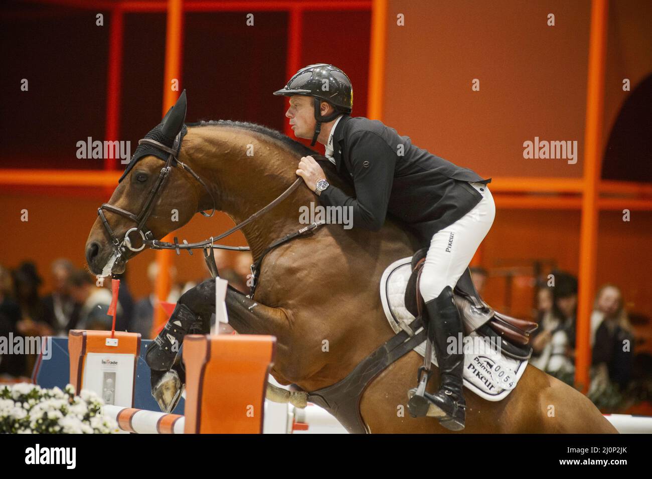 Willem GREVE (NED) in sella ALL'AUTOSTRADA M TN durante il premio Saut Hermes al Saut-Hermes 2022, evento equestre FEI il 19 marzo 2022 all'effimero Grand-palais di Parigi, Francia - Foto Christophe Bricot / DPPI Foto Stock