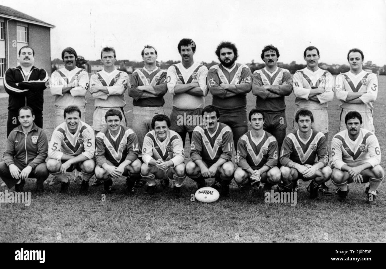 Sport - Rugby League - Cardiff Blue Dragons - foto della squadra Nessun nome incluso - 30th agosto 1984 Foto Stock