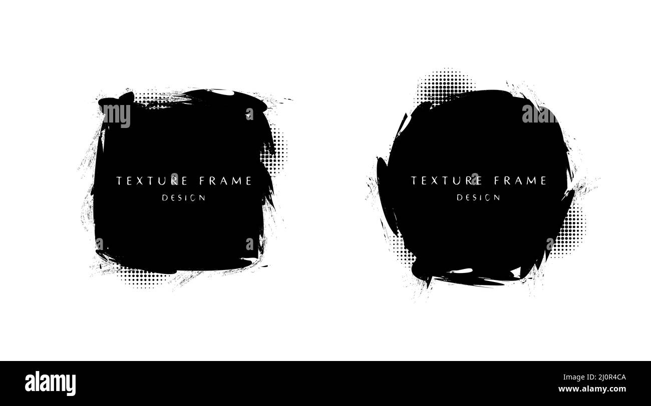 Set astratto di grunge cornice decorativo disegno modello. Sovrapposizione per stile di progetto con mezzitoni impostati. Vettore di illustrazione Illustrazione Vettoriale