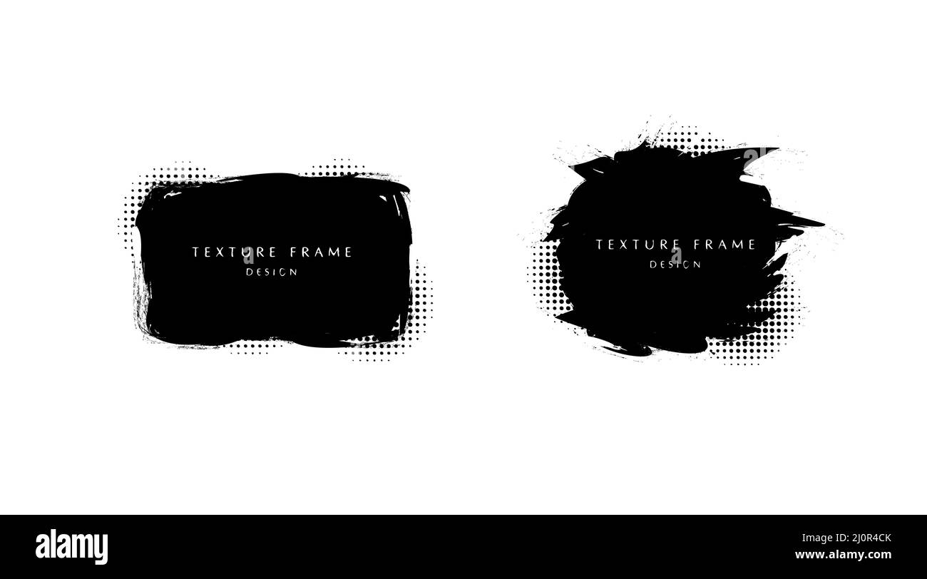 Set astratto di grunge cornice decorativo disegno modello. Sovrapposizione per stile di progetto con mezzitoni impostati. Vettore di illustrazione Illustrazione Vettoriale