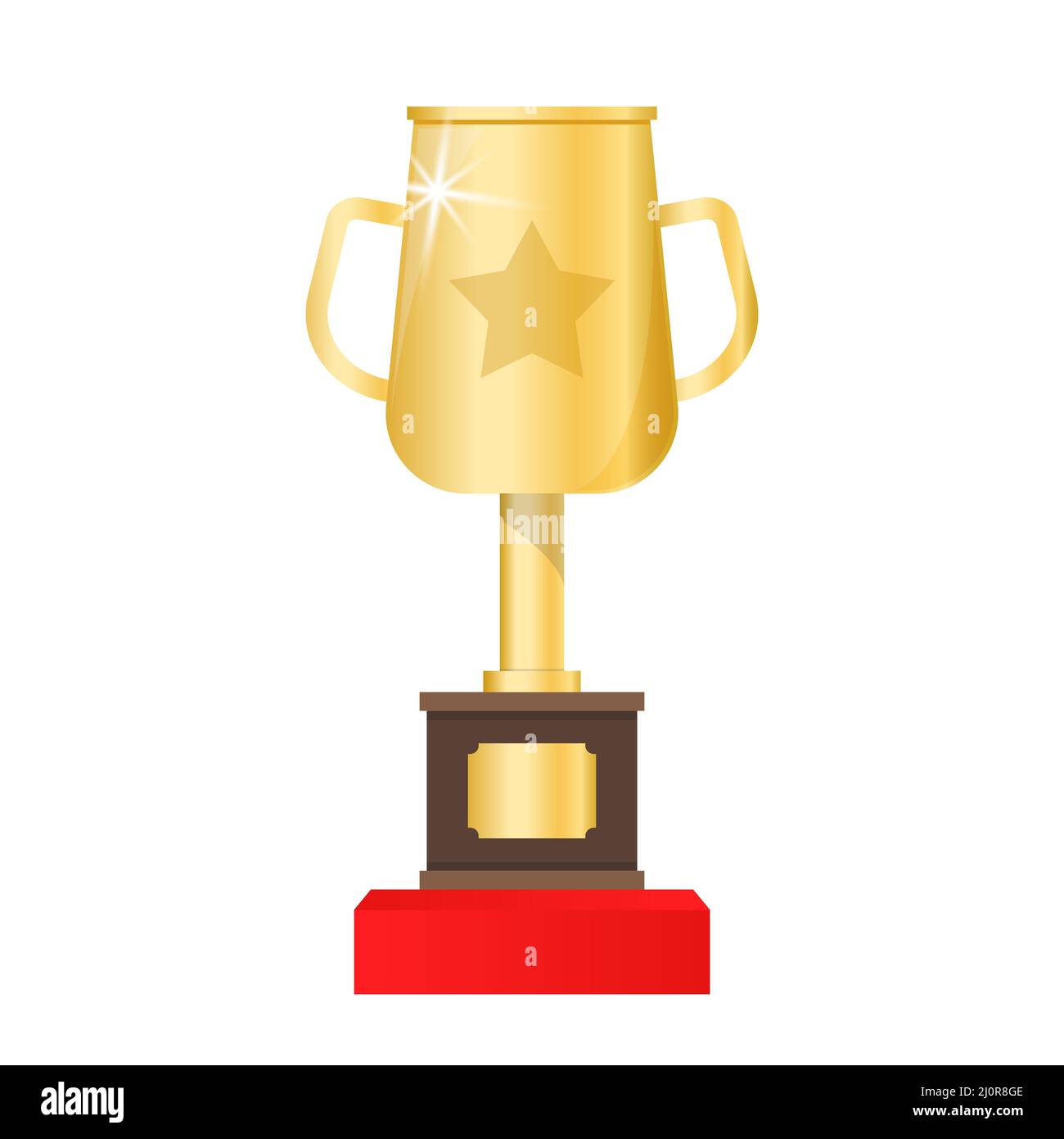 coppa trofeo d'oro, primo posto, icona vettoriale piatta Immagine e  Vettoriale - Alamy