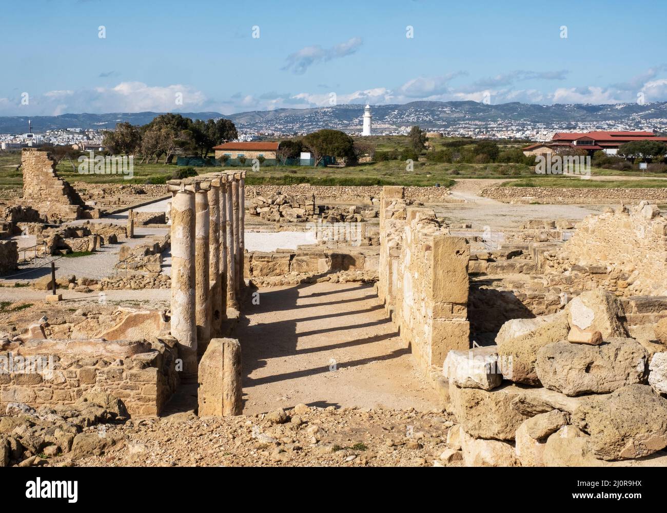 Parco Archeologico di Paphos, Kato paphos, Cipro. Foto Stock