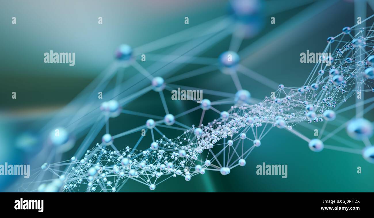 Geometria plexus o sfondo di connessione linea e punto Foto Stock