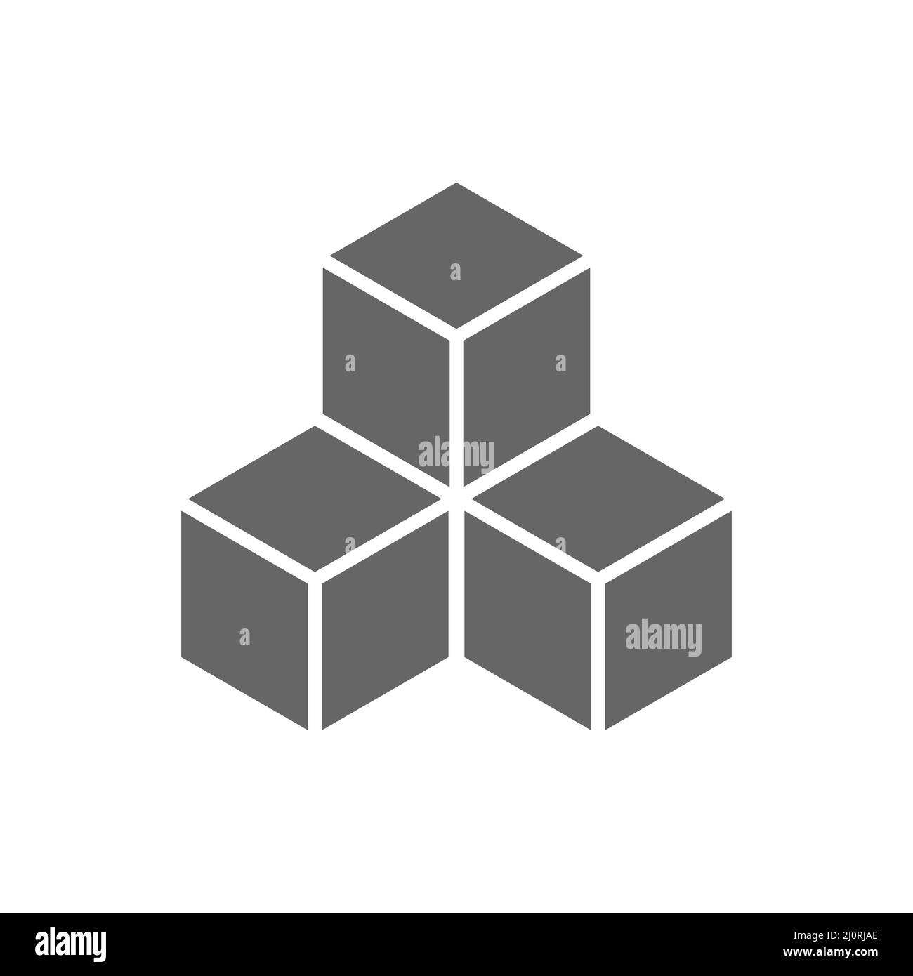 Icona del cubo vettoriale. Icona per siti Web e applicazioni. Illustrazione Vettoriale