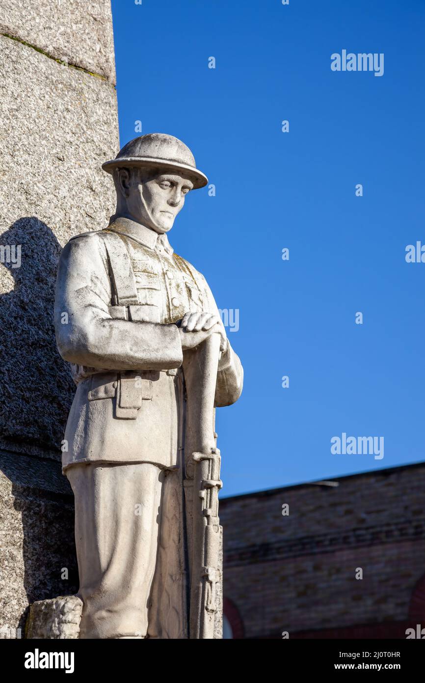 MARZO, CAMBRIDGESHIRE, Regno Unito - NOVEMBRE 23 : Statua del ricordo in Marzo Cambridgeshire il Novembre 23, 2012 Foto Stock