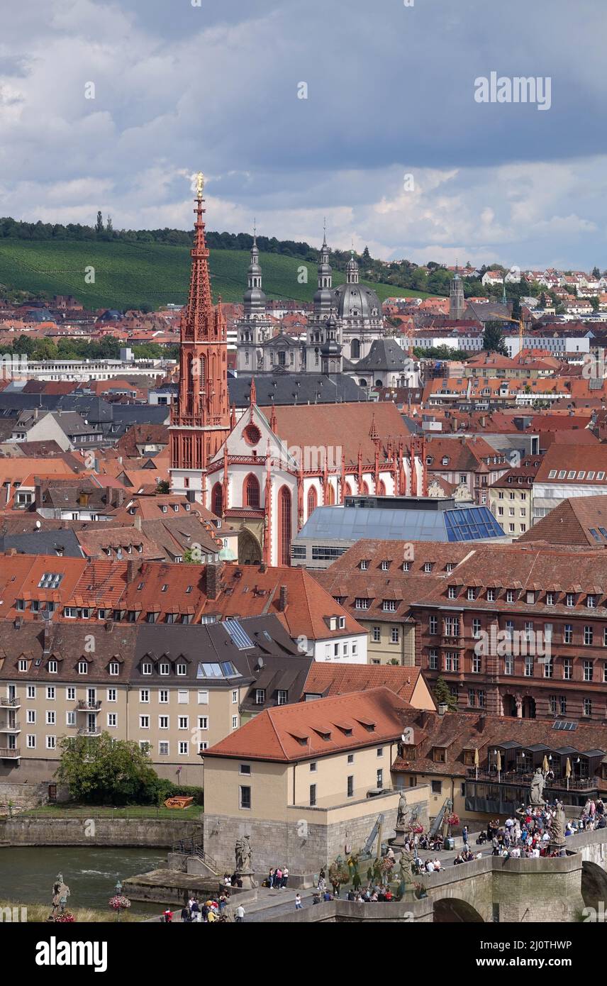 Abbazia di Haug e Cappella della Signora a WÃ¼rzburg Foto Stock