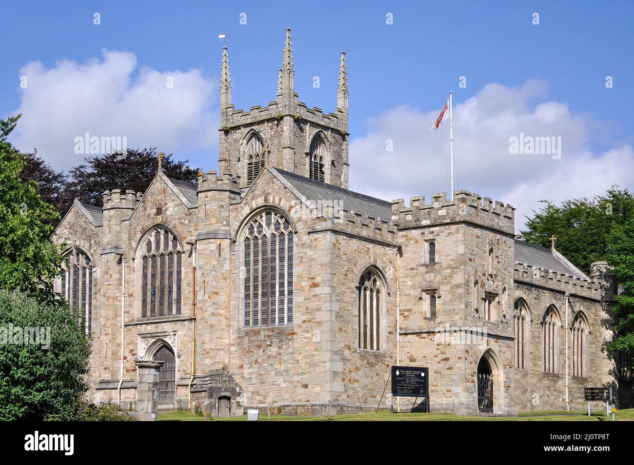 St.Petroc la Chiesa, Bodmin, Cornwall, England, Regno Unito Foto Stock