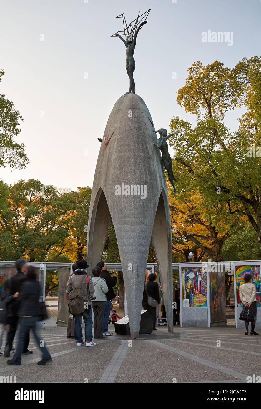 Monumento per la Pace dei bambini nel Parco Memoriale della Pace di Hiroshima. Hiroshima. Giappone Foto Stock