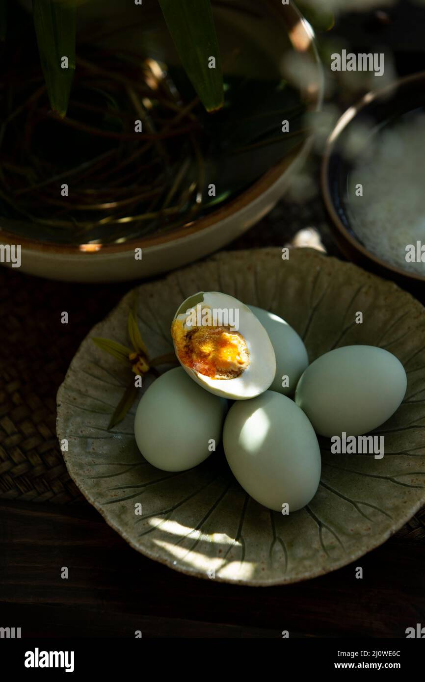 Salate uova di anatra Foto Stock
