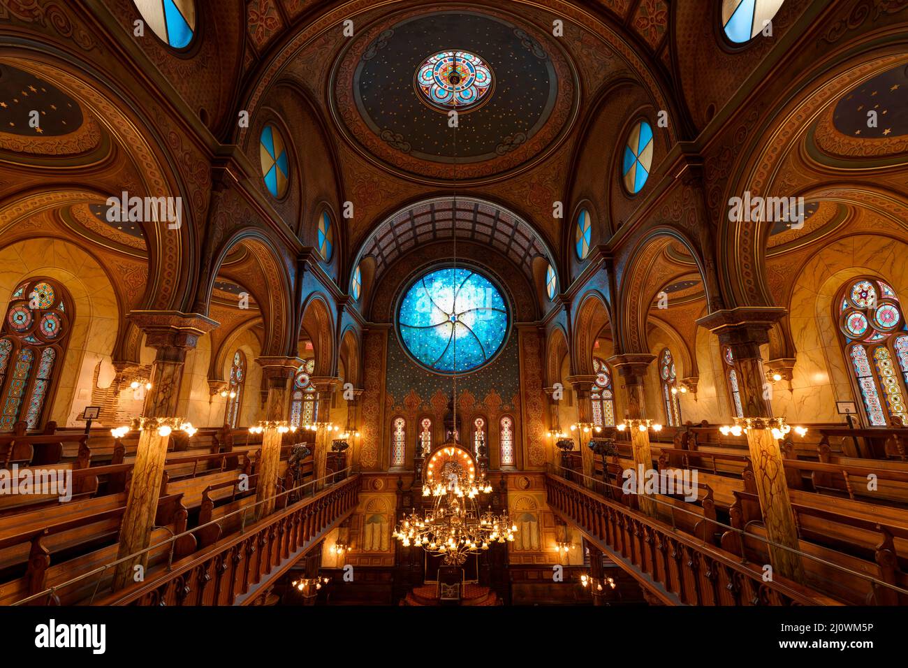 Sinagoga di Eldridge Street, Lower East Side, Manhattan, New York Foto Stock