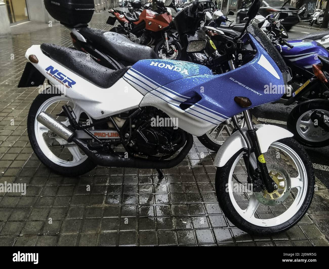 Vecchia e bella Honda NSR 125 sport Speed bike Foto Stock
