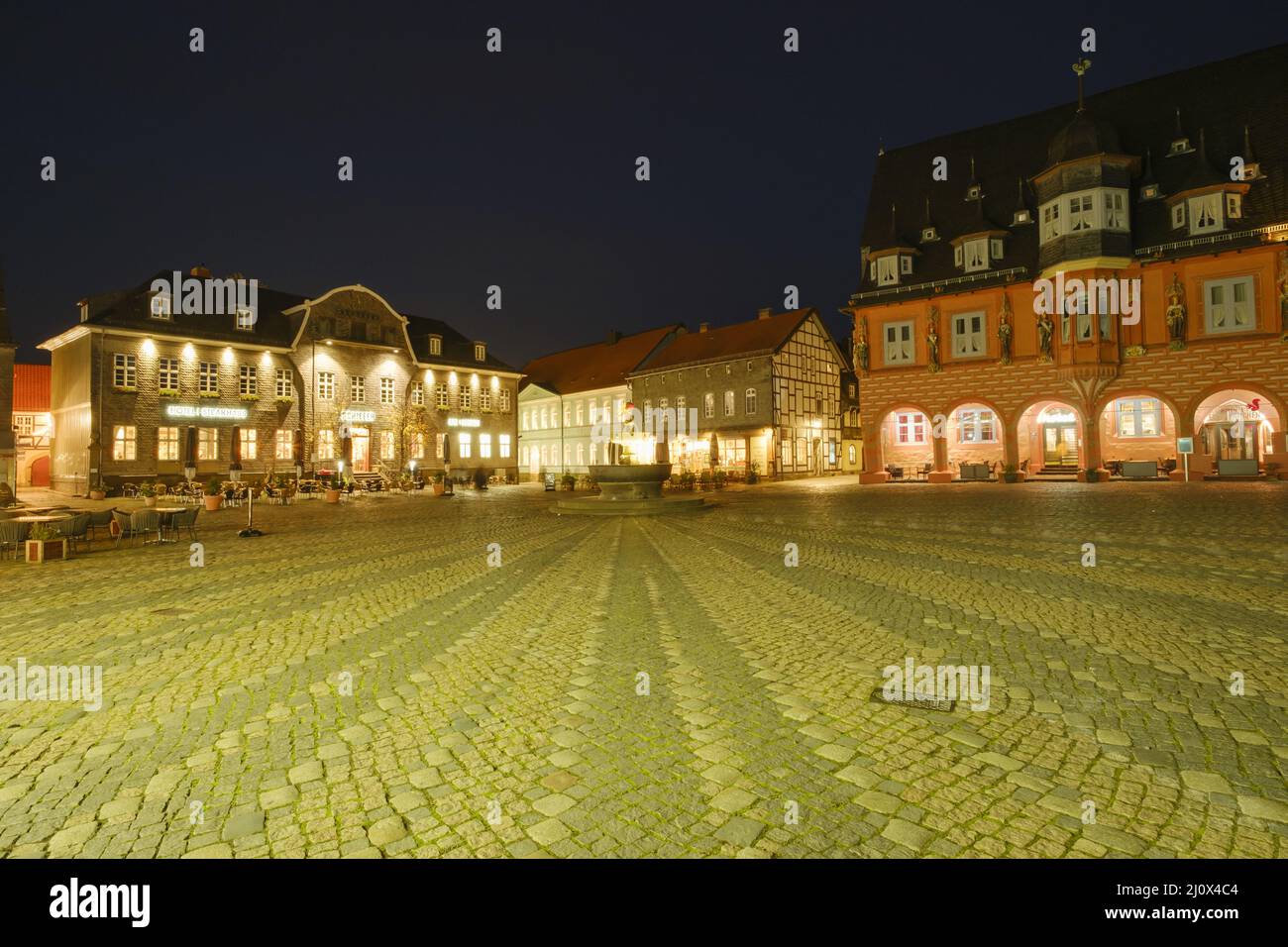 Mercato di Lightet, Goslar, Harz Foto Stock