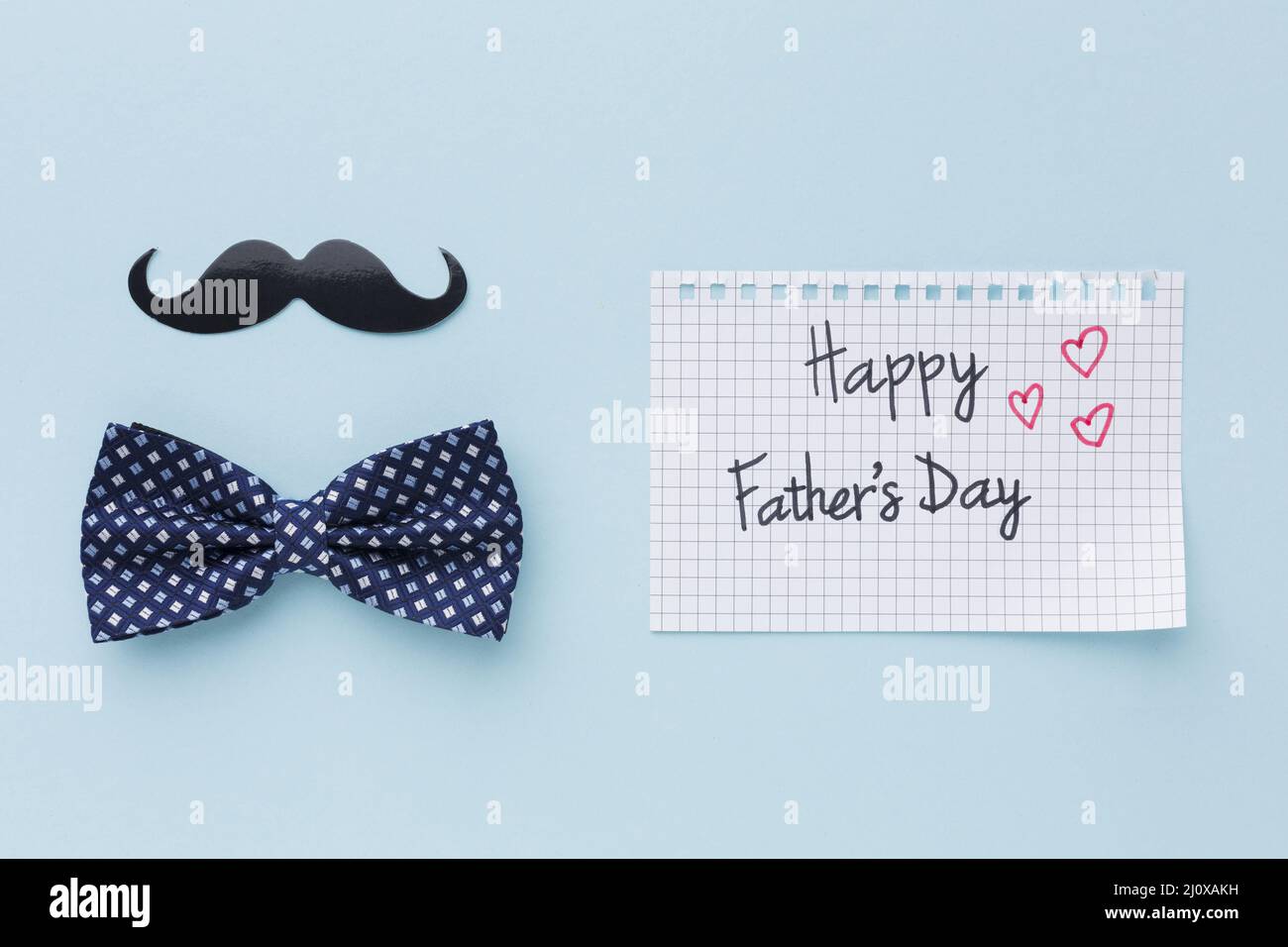 Il concetto del giorno del Padre con baffi Foto Stock