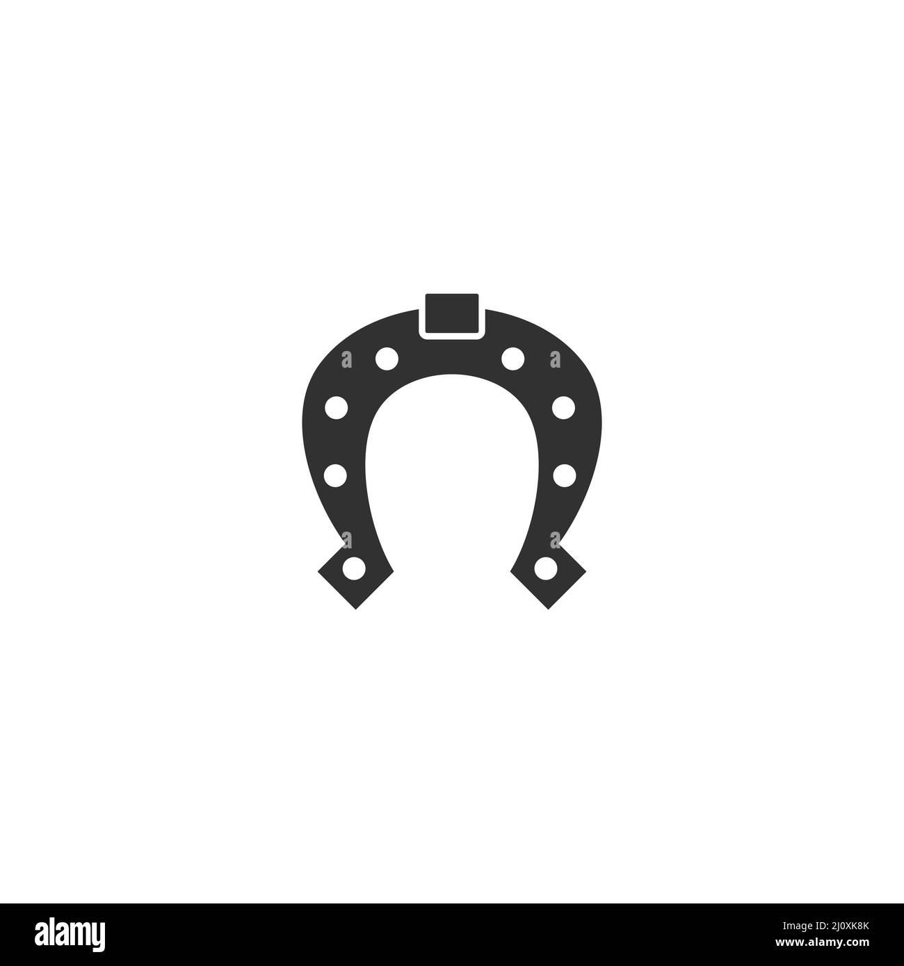 Icona a ferro di cavallo. Semplice illustrazione dell'icona del vettore a ferro di cavallo per il web Illustrazione Vettoriale