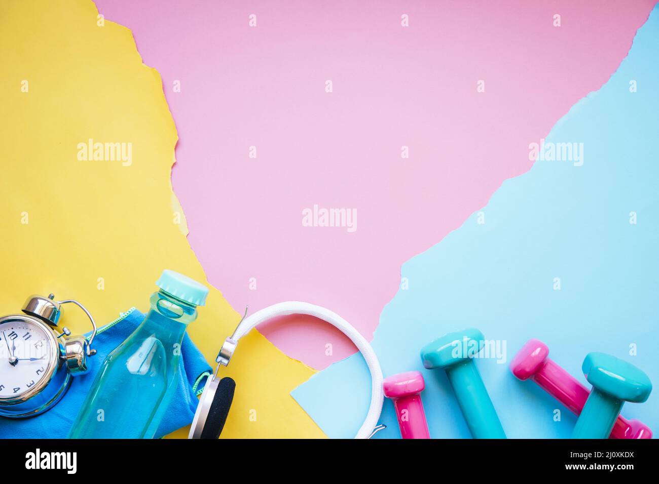 Assortimento di articoli sportivi Foto Stock