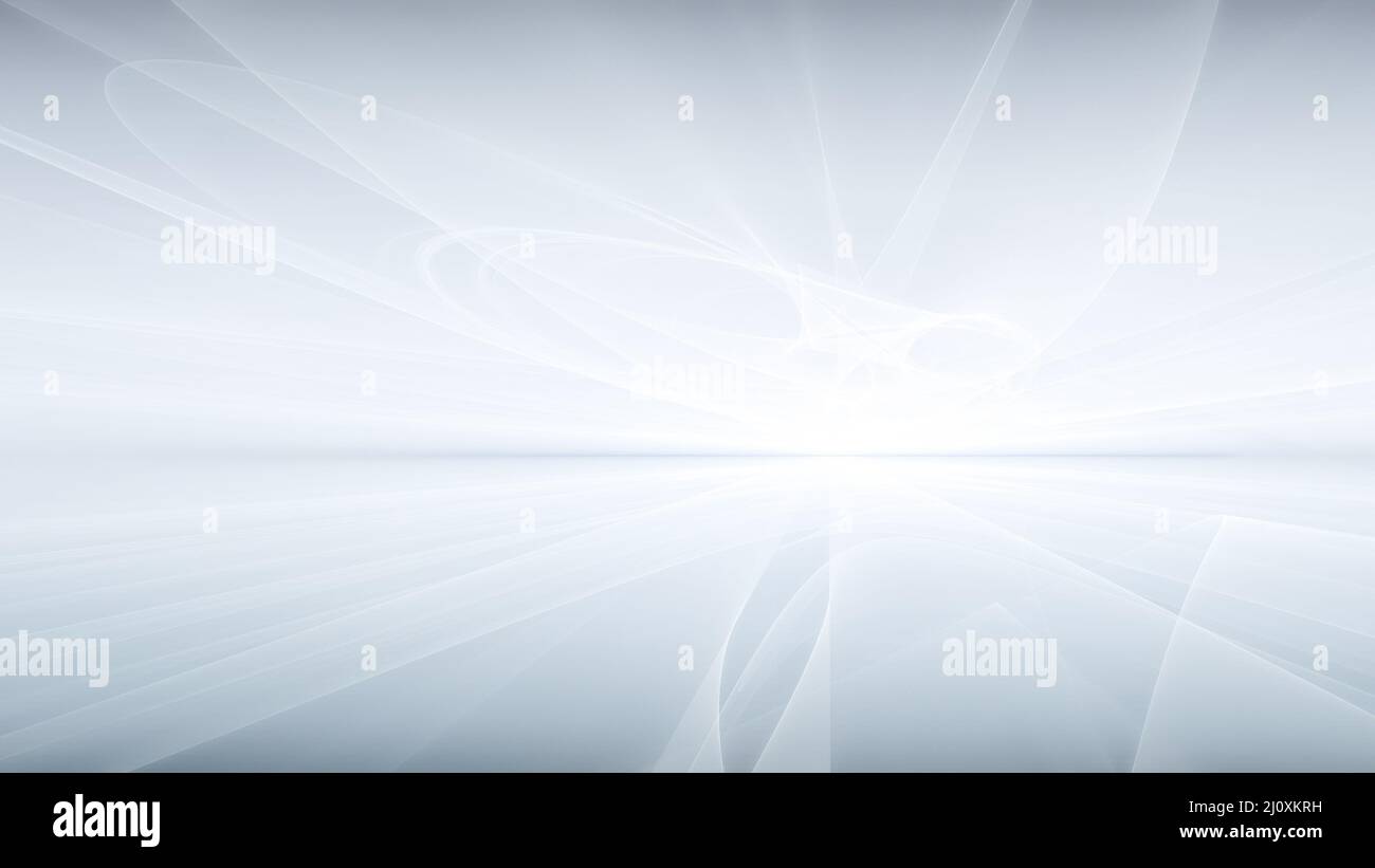 Orizzonte frattale bianco Foto Stock