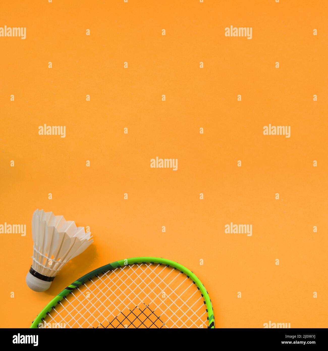 Composizione sportiva con badminton elements2. Concetto di foto di alta qualità Foto Stock
