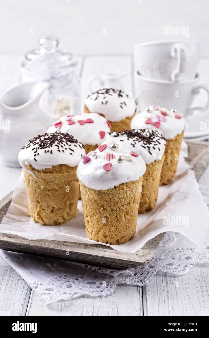 Pane di Pasqua kulich Foto Stock