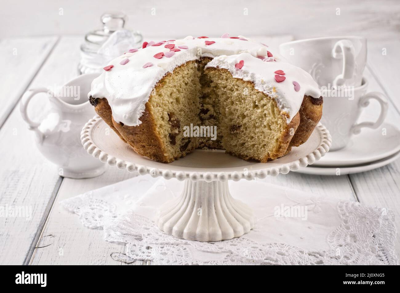 Pane di Pasqua - kulich Foto Stock