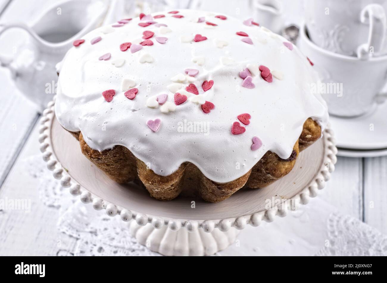 Pane di Pasqua kulich Foto Stock