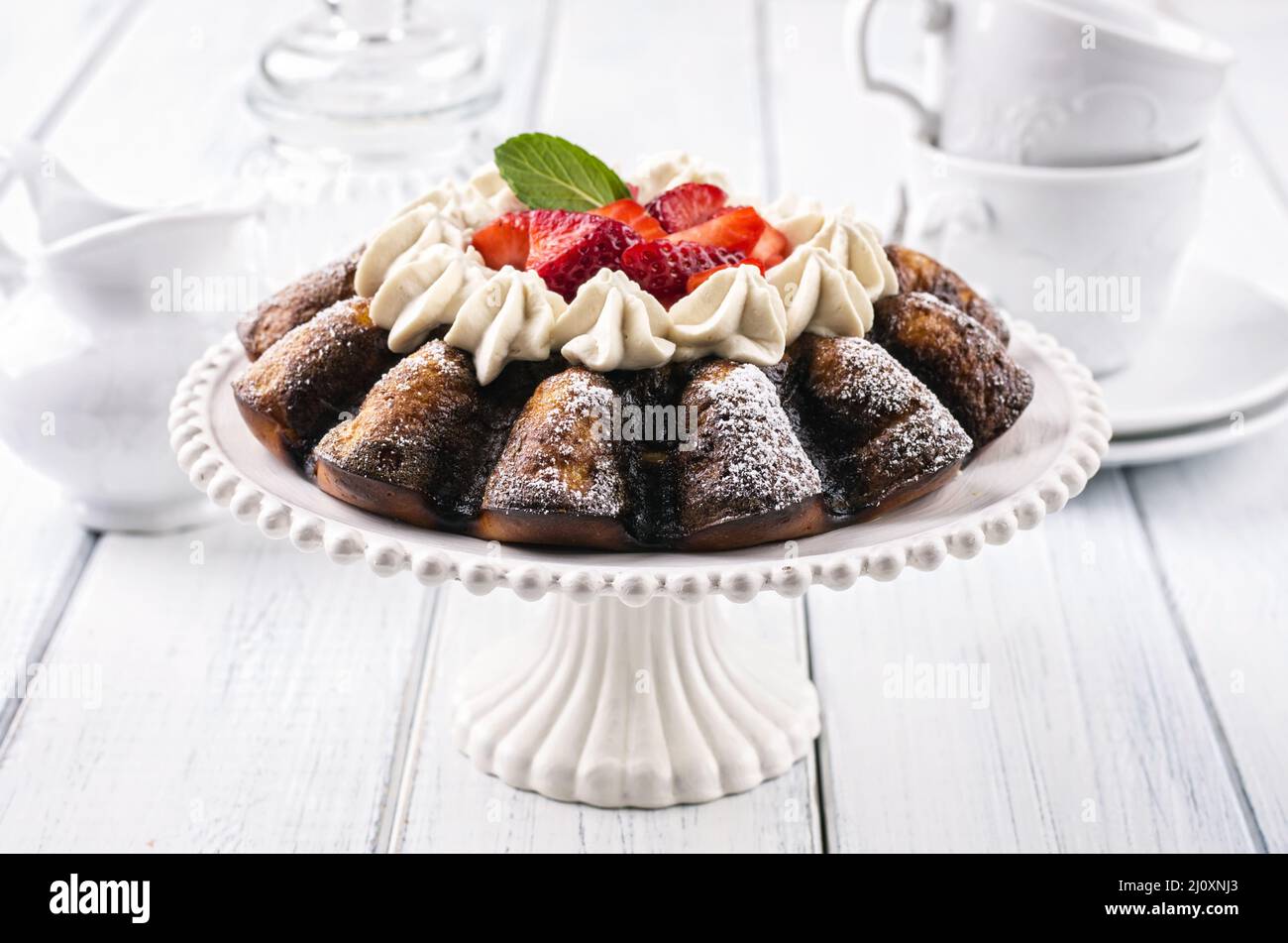 Torta di fragole Foto Stock