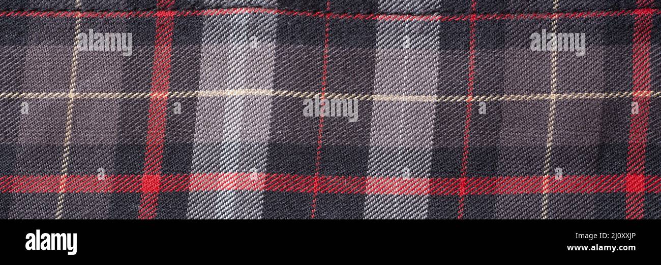 Panno con motivo a plaid Foto Stock