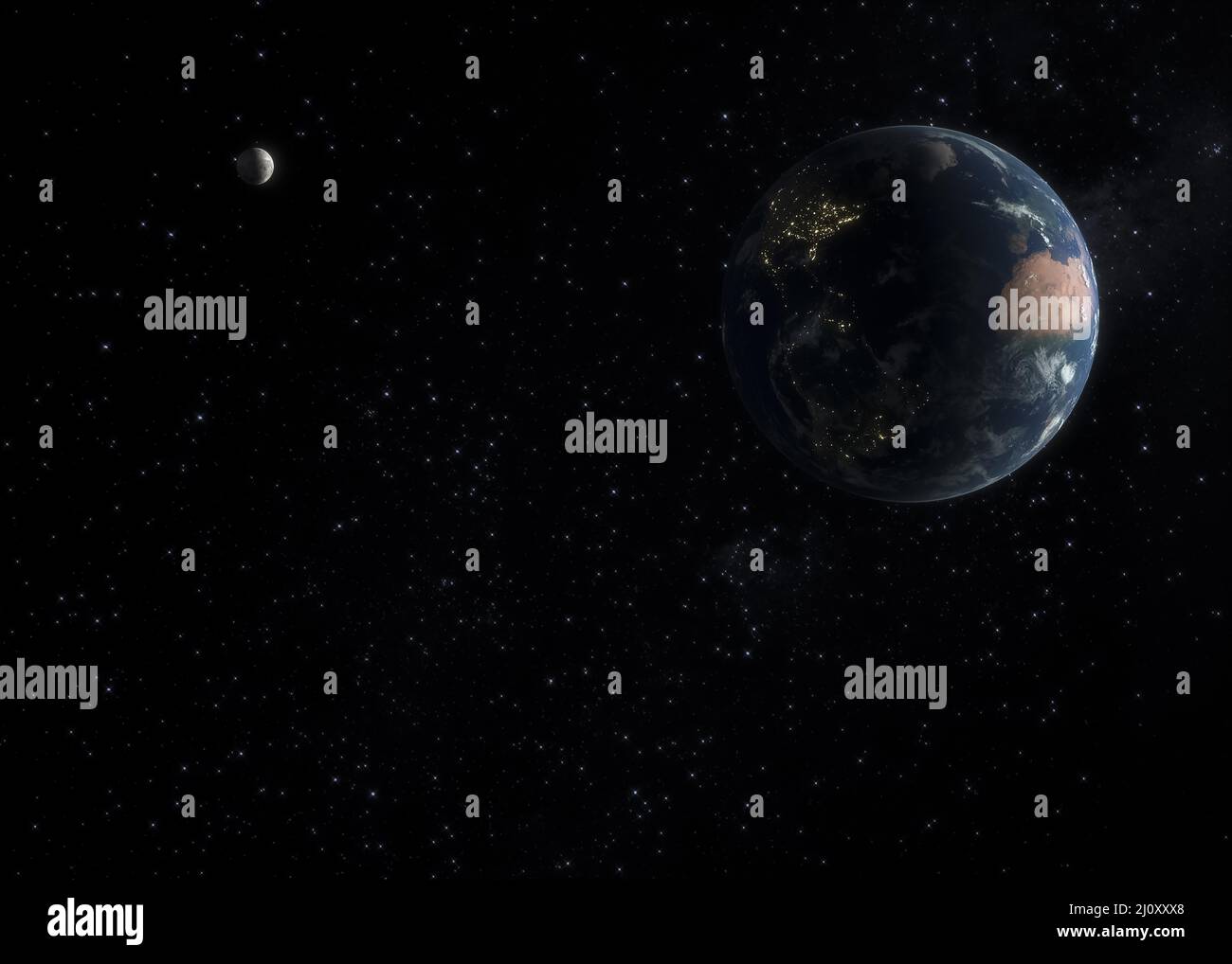 Serata Galaxy panorama1. Foto di alta qualità Foto Stock