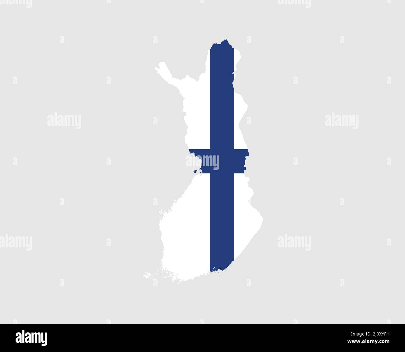Bandiera mappa Finlandia. Mappa finlandese con la bandiera finlandese del paese.Illustrazione vettoriale. Illustrazione Vettoriale