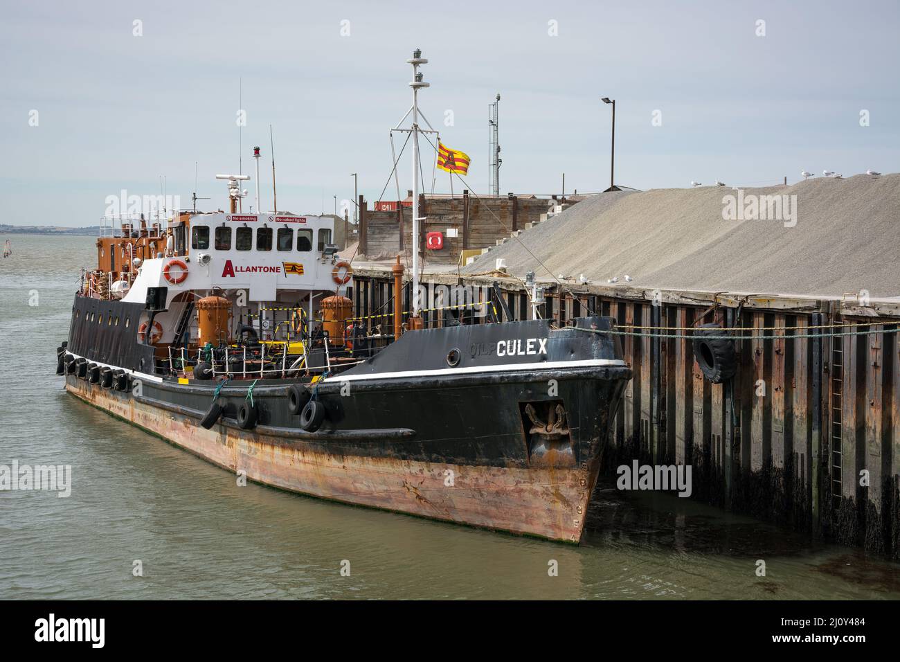 Petroliere ormeggiate a Whitstable Foto Stock