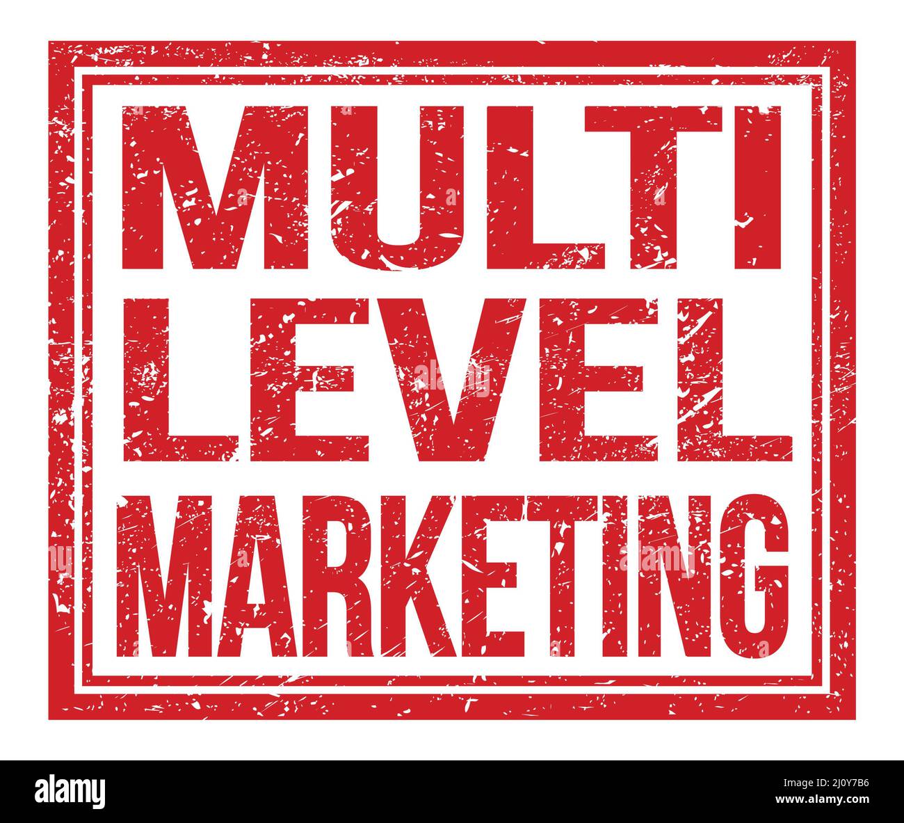 MARKETING MULTILIVELLO, scritto sul segno rosso grungy timbro Foto Stock