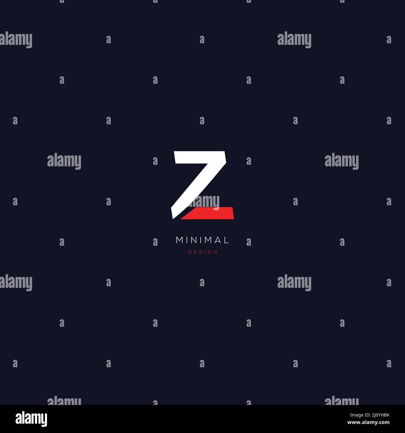 La lettera Z icona logo design agli elementi del modello Illustrazione Vettoriale