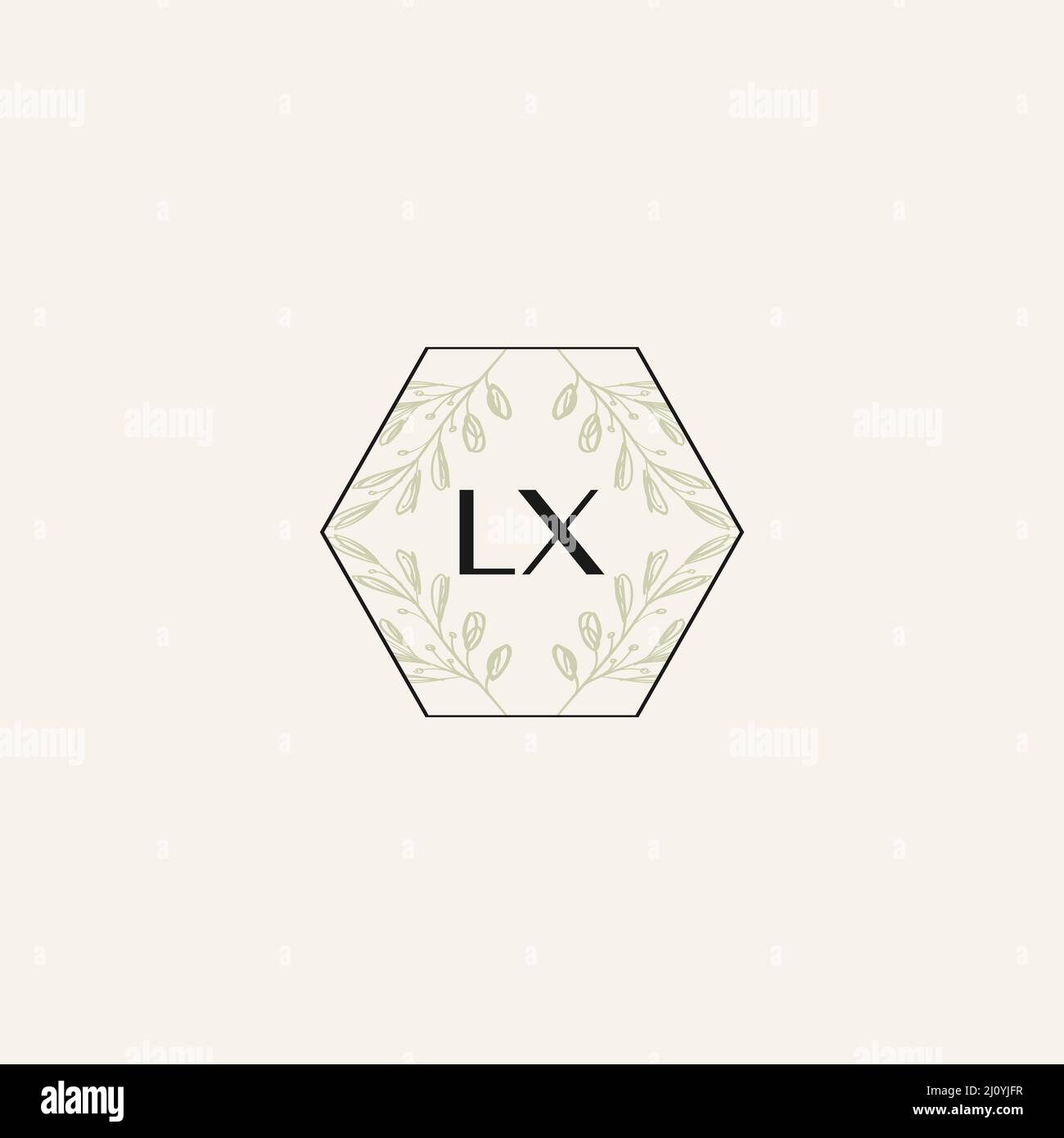 LX Initial Letter Flower Logo Template Vector Premium Vector Illustrazione Vettoriale