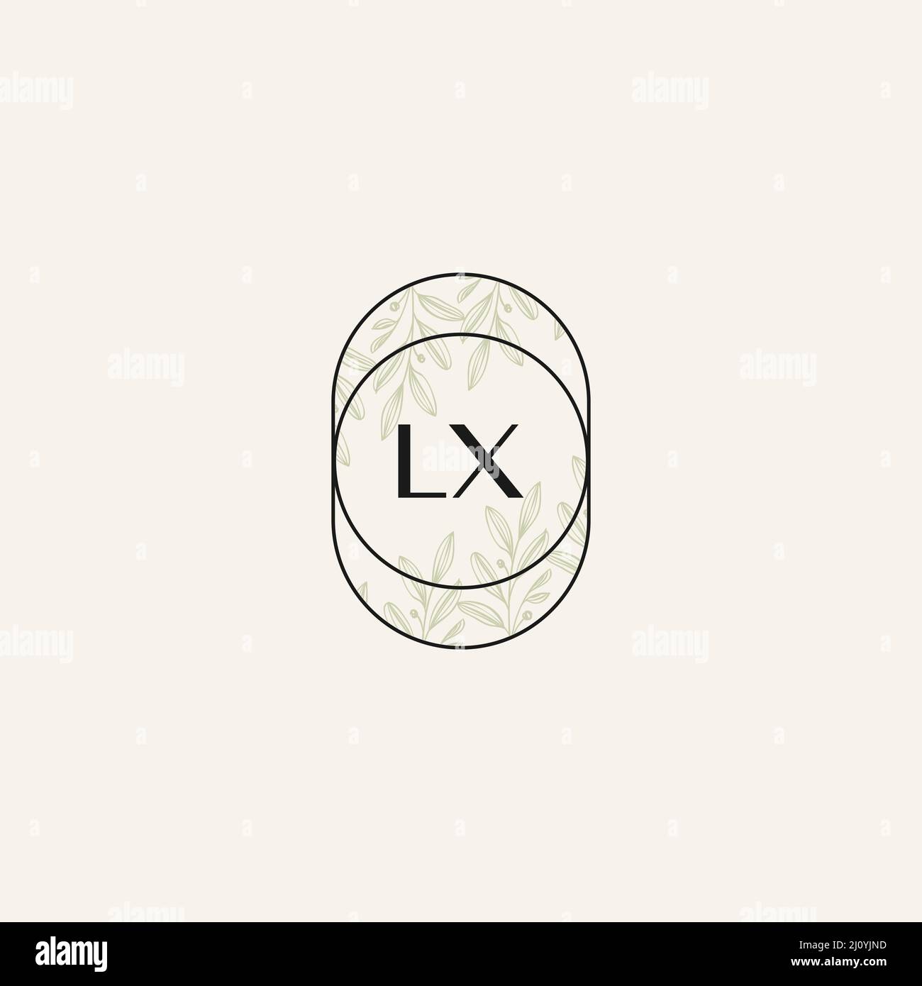 LX Initial Letter Flower Logo Template Vector Premium Vector Illustrazione Vettoriale