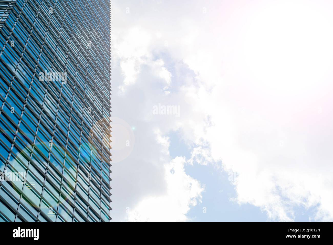 Grattacieli di vetro nel centro della citta'. Edifici moderni. Foto Stock
