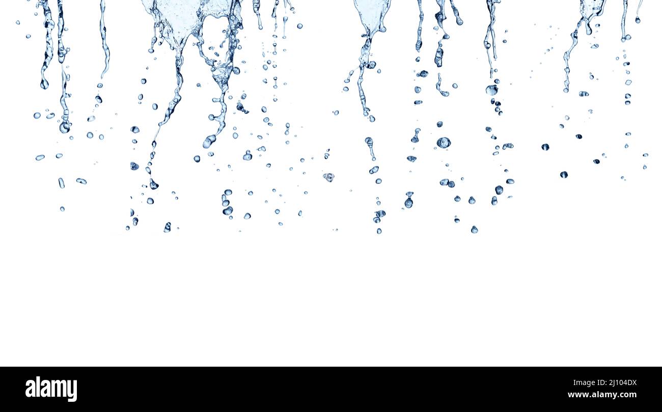 acqua spruzza goccia blu liquido bolla fresco purezza pulito sfondo igiene salute bellezza pulizia prodotto terapia pulizia pulizia pulizia Foto Stock