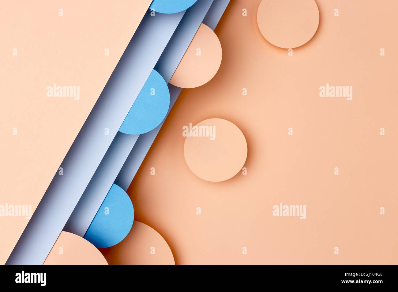 Vista dall'alto dei cerchi colorati Foto Stock