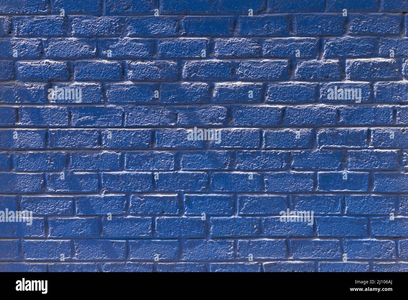 Spazio copia vista frontale parete in mattoni blu Foto Stock
