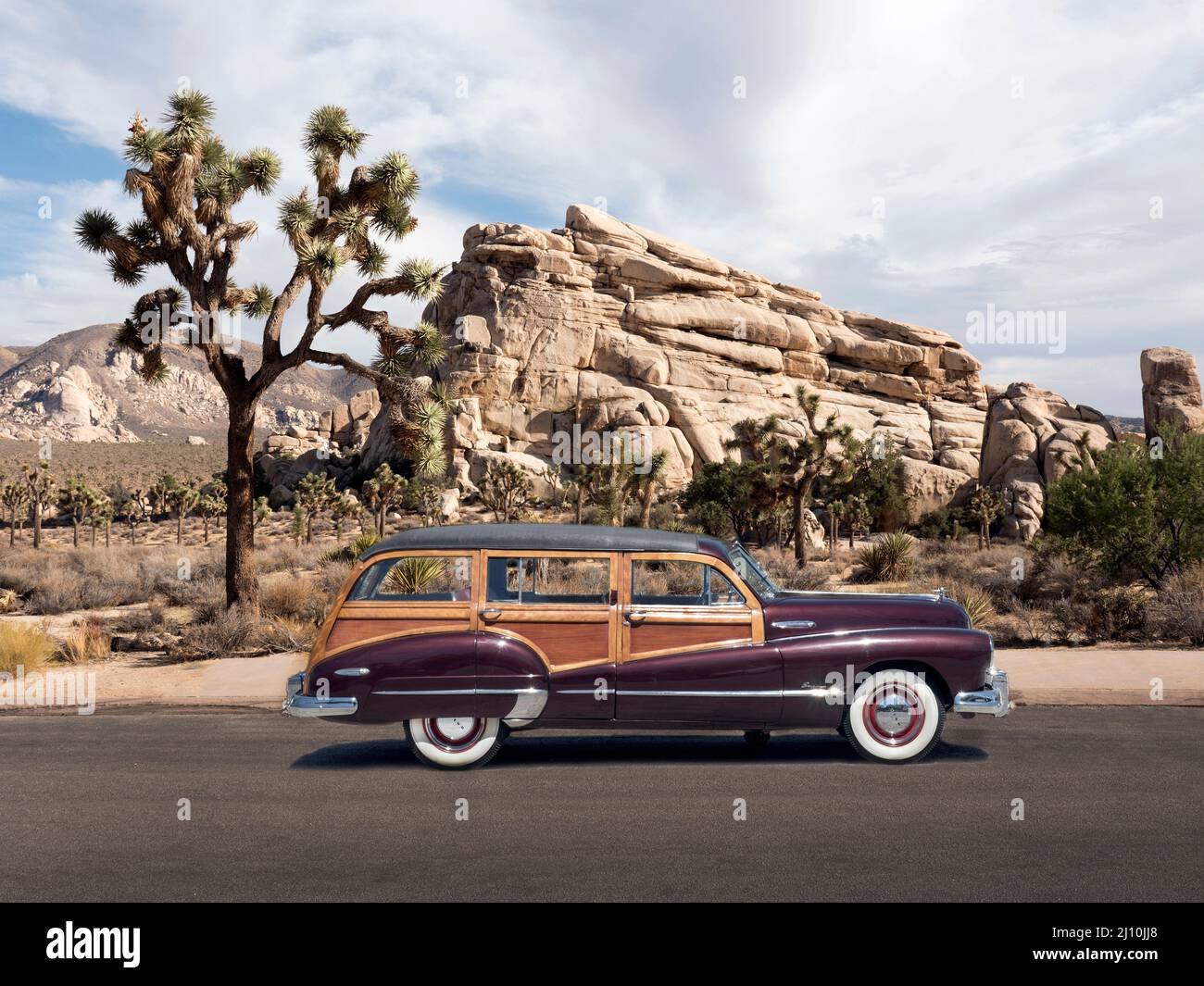 1947 Buick Super Woody wagon Palm Springs STATI UNITI D'AMERICA Foto Stock