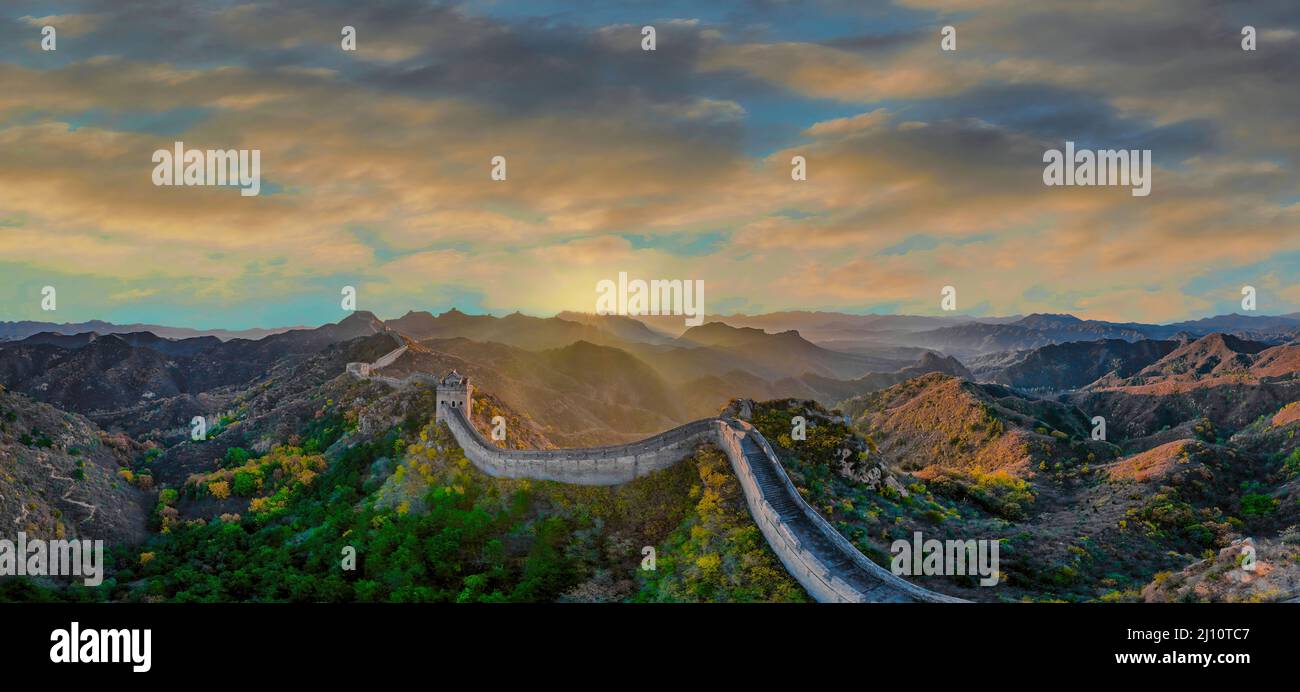 Grande Muraglia di Pechino, Cina Foto Stock