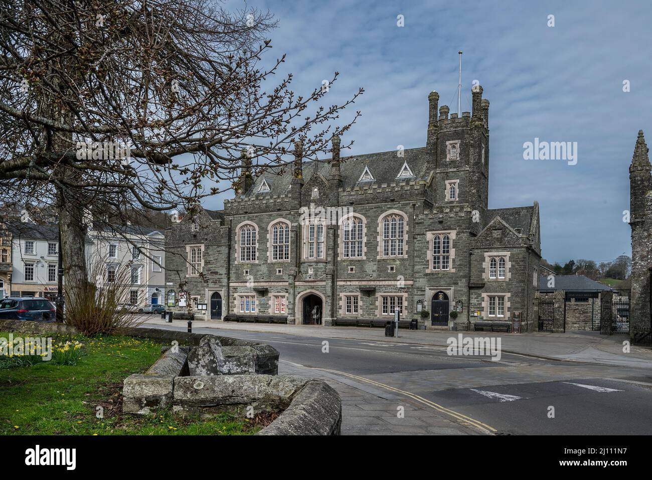 Vecchia città di mercato di Tavistock in Devon Foto Stock