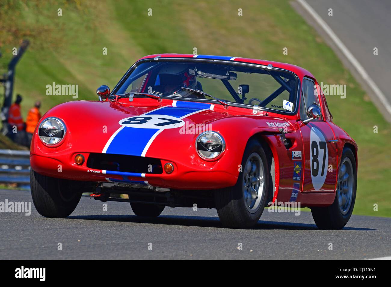 Simon Ashworth, TVR Grantura Mk3, Equipe GTS B, Pre-1966 sport e GT auto, le automobili sono shod con Dunlop storico pneumatici accreditati FIA appendice K, EQ Foto Stock