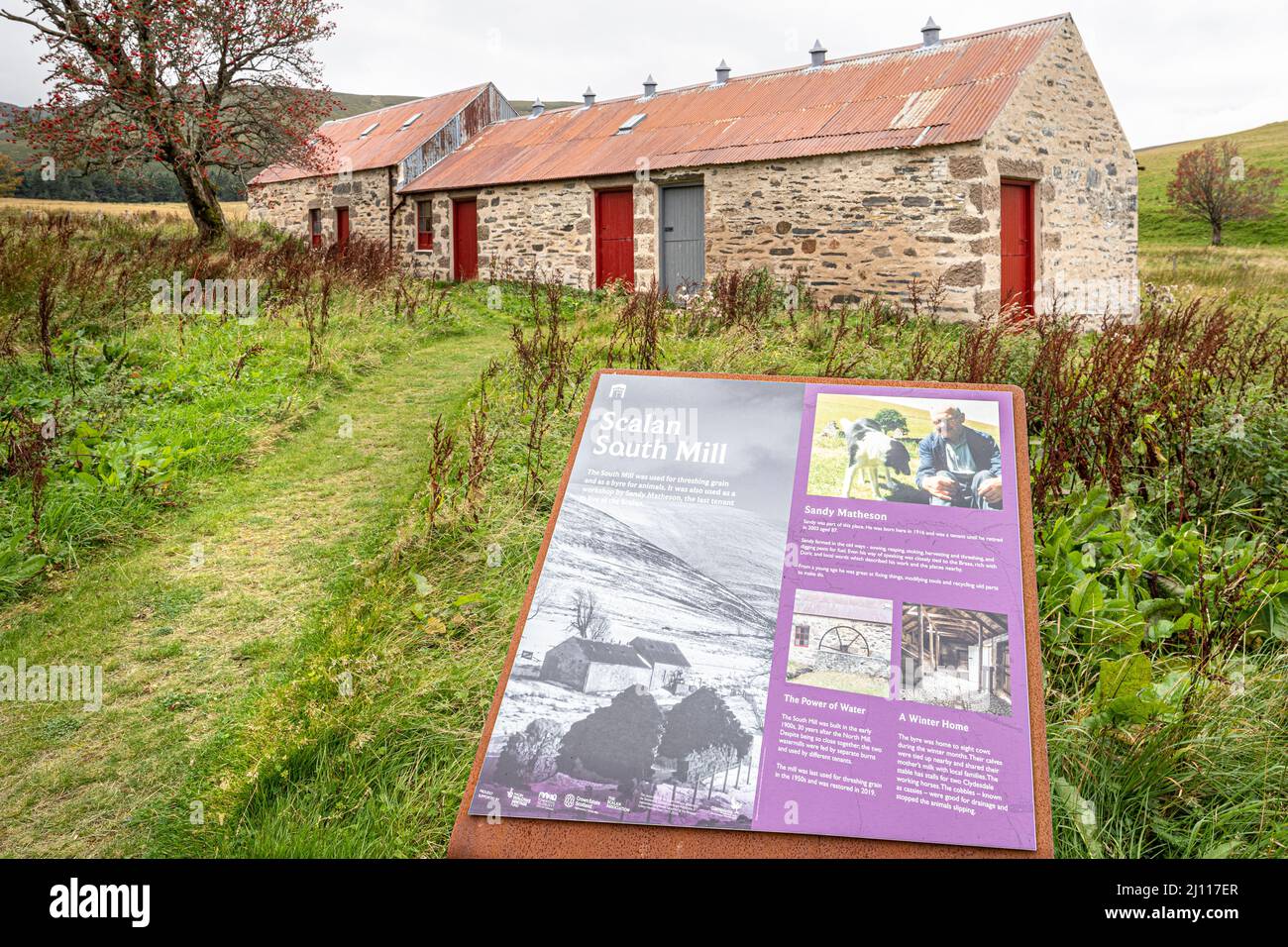 Scalan South Mill accanto al seminario cattolico romano segreto del 18th secolo nel Braes di Glenlivet vicino a Tomintoul, Moray, Scozia Regno Unito. Foto Stock