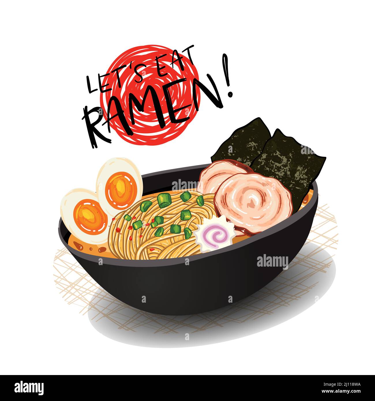 Scarica Deliziosa Ciotola di Ramen Noodles con Maiale Affettato PNG Online  - Creative Fabrica