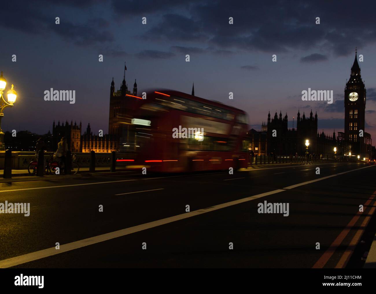 London Street di notte Foto Stock