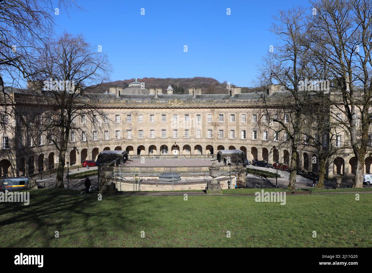 Buxton Spa Hotel e St Anne's Well Foto Stock
